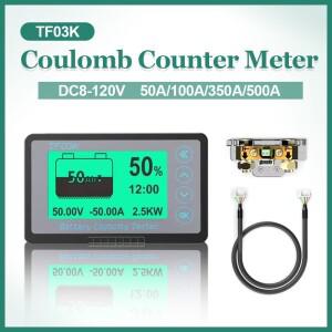TF03K 쿨롱 카운터 계량기 DC8-120V 배터리 용량 표시기, 전압 전류 모니터, 리튬 납산 감지기용