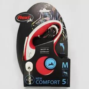 [반려] 외출 리드줄 컴포트 자동줄 강아지 산책 레드M