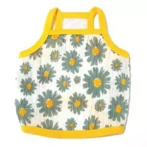 [반려] 애견 강아지 1P 패션 그린 외출 여름옷 플라워 나시티