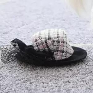 [반려] 마카롱 페도라 1P 챙모자 패션 핑크 웨딩 강아지 소품