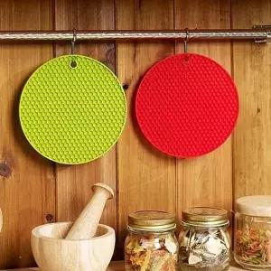 TBZ 대코 실리콘 냄비 받침 원형벌집