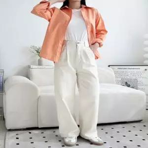 ACC SF1000여성 데일리핏 반밴딩 면바지 코튼 핀턱 팬