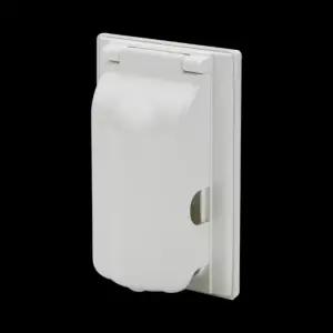 매입콘센트(J) 2구 방우형 세로 화이트