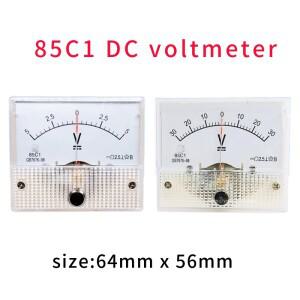 85C1 DC 전압계 양방향 포지티브 및 네거티브 5V10V20V30V50V100V500V 아날로그 패널 게이지