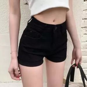 여자 하이웨스트 스타일 슬림 데님 핫 팬츠 바지