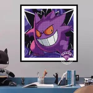 포켓몬 보석십자수 캐릭터 비즈 어린이 장식 집콕 보석 만들기 큐빅 캔버스 팬텀