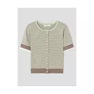 매장정품 에잇세컨즈 8SECONDS 컬러 스트라이프 카디건 라이트 그린 12545AMQ5L 675928