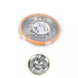 4칸 원형반찬통 스텐밀폐용기