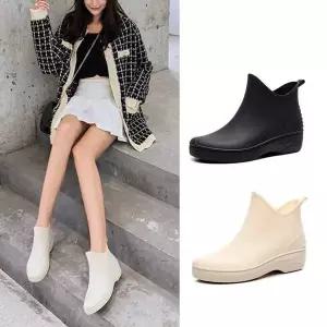 [콩심팥심]여성용 예쁜 장화 스타일 단체 여행 레인 부츠 선물