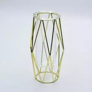 골드 다이아 와이어 철제 화병 유리꽃병
