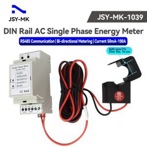 JSY-MK-1039 100A 220V RS485 Modbus-RTU 통신 양방향 계량 AC 단상 에너지 미터 Din 레일