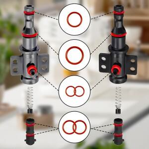 30Pcs 스파우트 커넥터 씰링 링 액세서리 O-링 씰 키트 Saeco 커피 머신 브루잉 그룹용 실리콘 가스켓