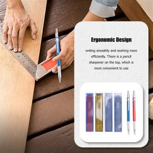 A58Z 2Pcs 기계식 연필 튜브 파이프 피터용접기 용 금속 용접 마커가있는 라운드 리필