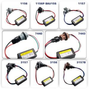 1pcs 자동차 LED 디코더 Canbus BA15S 1156 PY21W 7443 조명 오류 무료 부하 저항 경고 취소 장치 깜박임