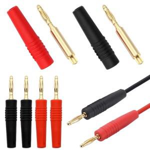 41020Pcs 골드 도금 2mm 남성 플러그 HIFI 스피커 와이어 오디오 케이블 연결 바나나 커넥터