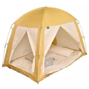 원터치 텐트 누빔 난방 겨울 침대용 보온 패딩 방한 큐브형 패밀리 사각