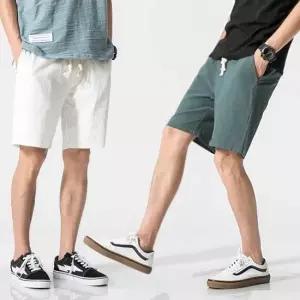 남자 여름 휴가 5부 밴딩 면마 반바지 5부밴딩팬츠 5부반바지 빅사이즈반바지 밴딩반바지