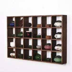 원목 장식장 엔틱 머그컵 찬장 진열장 찻잔 보드 그릇장 수납선반 인테리어 캐비닛