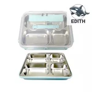 [하프클럽/브이와이]손잡이 뚜껑식판도시락 내구성 높고 4칸