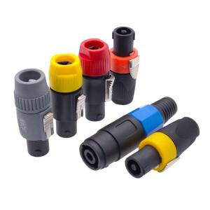 Speakon 커넥터 4극 수 플러그 오디오 스피커 Powercon