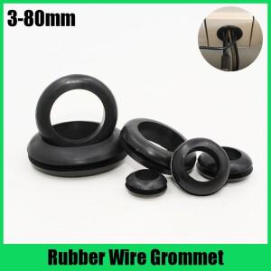 검정색 고무 양면 보호 코일 아웃 홀 와이어 O 링 배포 상자 씰 그로밋 케이블