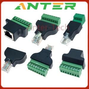 1pcs 나사 터미널 어댑터에 고품질 RJ45 CCTV DVR 액세서리에 대 한 8 핀 커넥터 남성여성