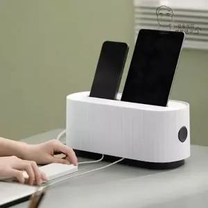 플러그 콘센트 전선정리커버 투톤 멀티탭정리함 6구형_24822609