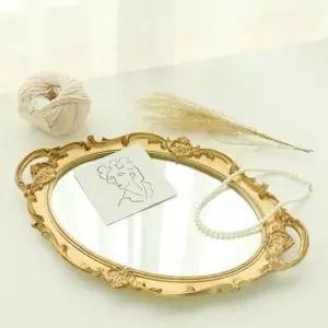 빈티지 엔틱 쟁반 미러 거울 트레이 2color 화장품 정리대 정리함 보관함_24823058