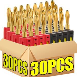 4mm 32A 솔더 없음 바나나 플러그 빠른 배선 구리 오디오 음악 스피커 커넥터 가전 DIY 연결 단자