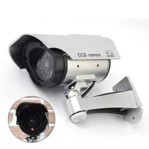 [콩심팥심]도난 방지 방범 원통형 모형 가짜 CCTV 감시 카메라