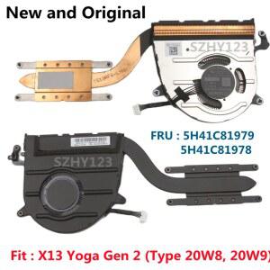 레노보 씽크패드 X13 요가 Gen 2 노트북 용 C 쿨링 팬 히트 싱크 라디에이터 5H41C81978 5H41C81979