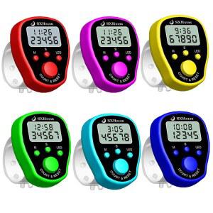베이둬양 핑거 카운터 시계 LCD 전자 디지털 집계 카운터, 시간 및 백 포함