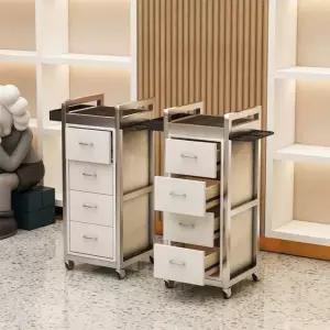 이동식 미용트레이 츄레이 스테인리스 카트 이동형 헤어 염색 정리함 미용실