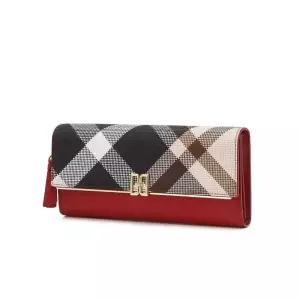 닥스 DAKS TARTAN CHECK 레드 체크 DD로고 가죽 장지갑 DCWA6E361 399736