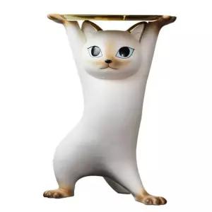 귀여운 고양이 조각 만세 인형 장식품 카페 홈 인테리어 모형