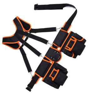 AC88-파우치가있는 서스펜더 도구 벨트 헤비 듀티 건설 작업 주최자 목수