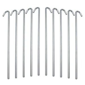 야외 캠핑용 헤비 듀티 메탈 텐트 말뚝, 아연 도금 녹슬지 않은 마당 정원 가장자리 울타리 고리 10개 | 가꾸기 및 캐노피, 말뚝 - 램 프로 작성