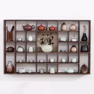 원목 찻장 컵 진열장 수납 찬장 다기장 엔틱 카페