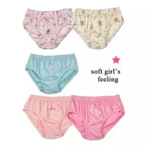 편하고 귀여운 리본 여아 삼각팬티5매 여자속옷 여자속옷 여주니어팬티 청소년팬티