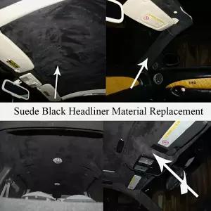 인조가죽시트지 가죽 수선패치 자가 접착식 스웨이드 원단미터 단위 - 자동차 내장재 대시보드 개조 리폼용