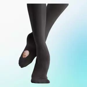 여성용 블랙 발레 통기성 에어홀 고탄력 타이즈 타이즈