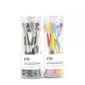 2in1 혀클리너 칫솔 8개 부드러운 칫솔모