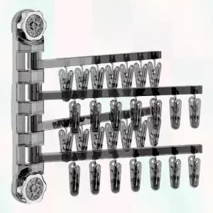 벽흡착 걸이 무타공 다용도 집게 빨래 건조대 강력형