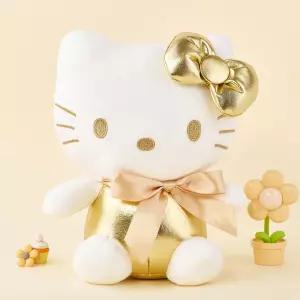 산리오 헬로키티 골드 봉제인형 25cm(중형)