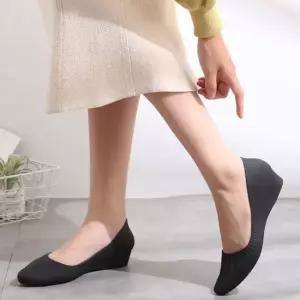 여성 방수효과 3CM 미들힐 셔링 디테일 아쿠아 구두 여름신발