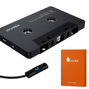 eAj 아르스비타 카 오디오 블루투스 카세트 수신기, 테이프 플레이어 블루투스 5.0 카세트 보조 어댑터