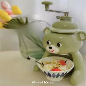 팥빙수 빙수기 곰돌이 수동 메이커 아이스크러셔 귀여운 캐릭터 눈꽃