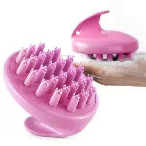 실리콘 두피 마사지 브러시 헤어 각질제거 샴푸 브러쉬 꼬리빗 빗