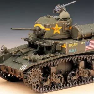 프라모델 밀리터리 미군 M3A1 스튜어트 경전차 탱크 미니어쳐 전쟁