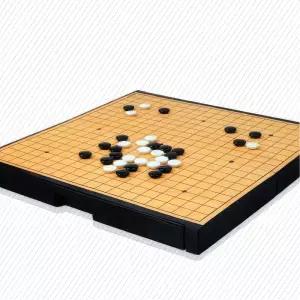 명인 휴대용 접이식 바둑판 바둑알 자석 바둑 중형 기원용 게임 오목